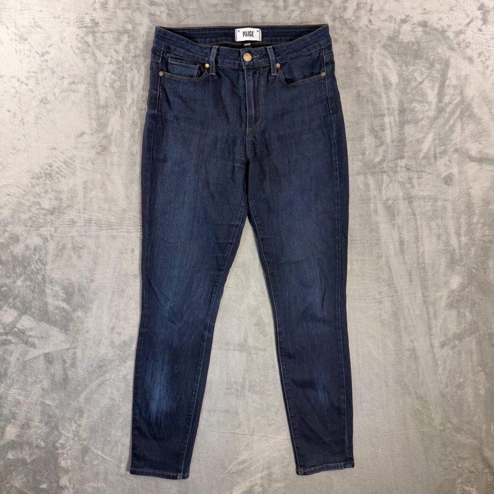 Paige Hoxton Ankle Jeans Women's Size 28 Blue Dark Wash Denim Pants